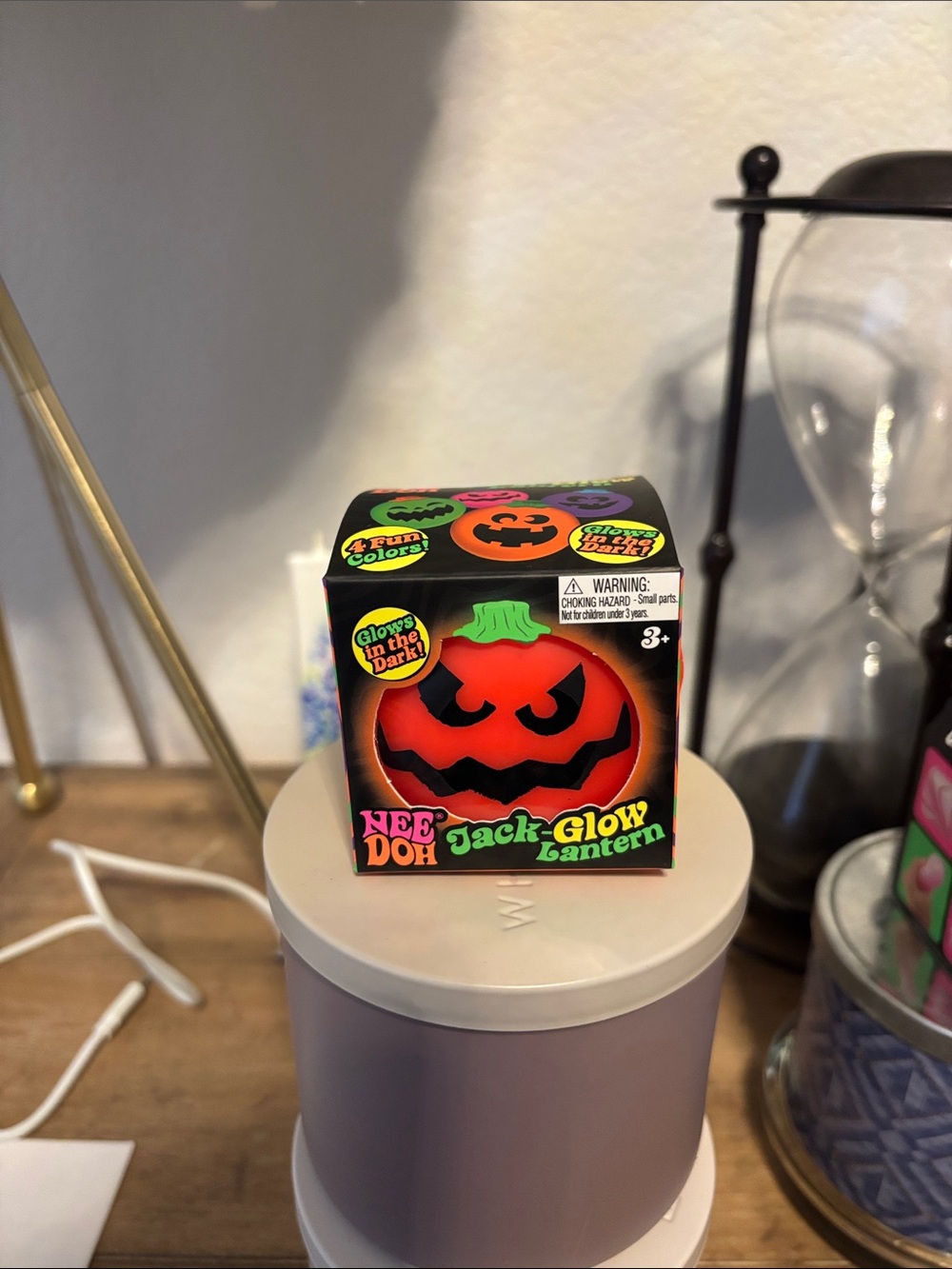 Needoh Jack-Glow Pumpkin Lantern - Glow-in-the-Dark Orange